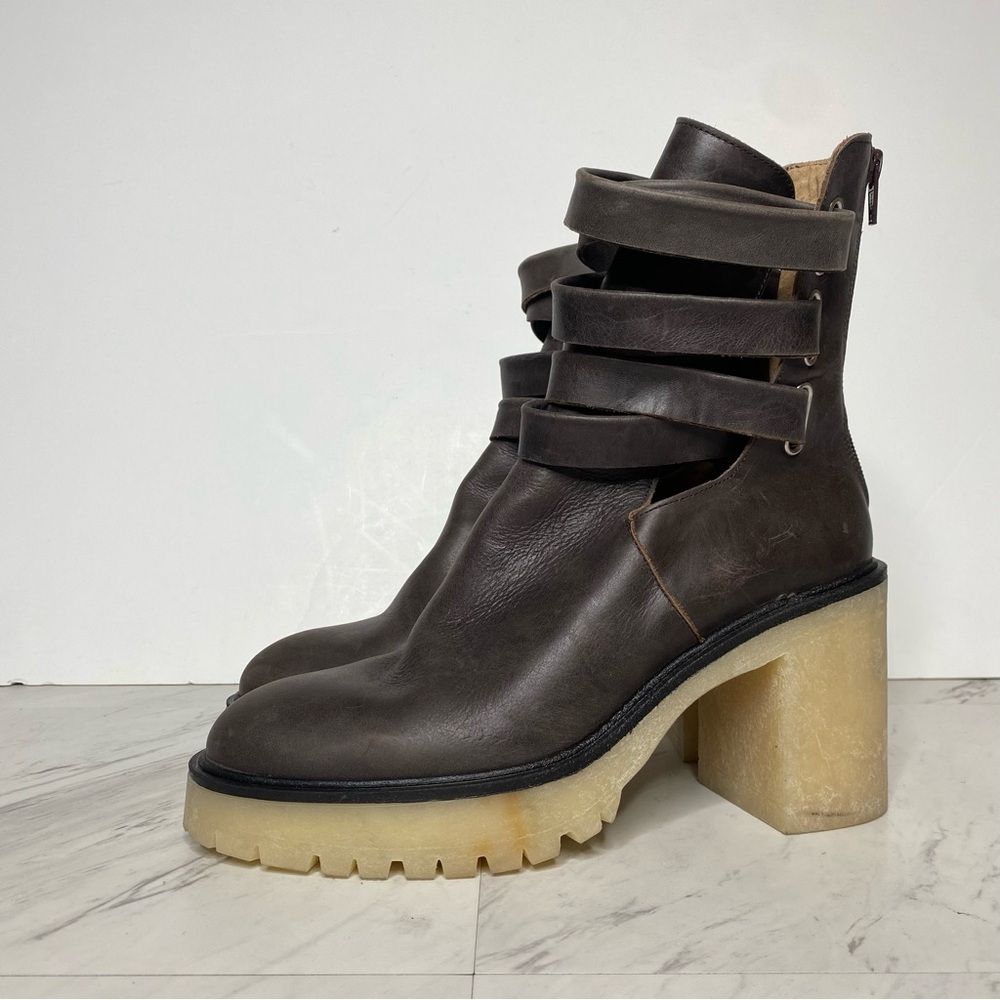 Free People Jesse Leather Strappy Heeled Boot 40 - Picture 15 of 15